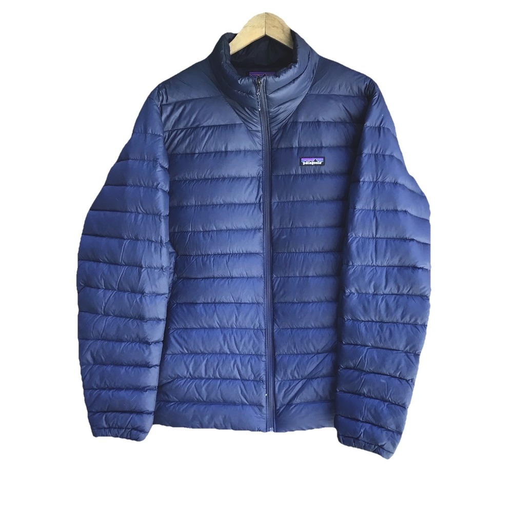 Patagonia Men's XL Down Sweater Jacket Navy Blue 800 Fill Puffer STY84675